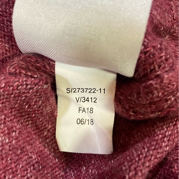Banana Republic Burgundy Heather Cotton Yarn V-Neck Sweater Men’s M - Picture 6 of 8